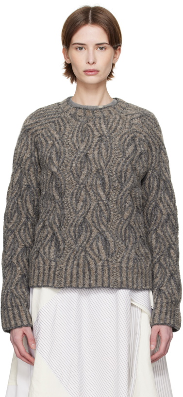 Photo: Eckhaus Latta Taupe Plait Sweater