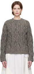 Eckhaus Latta Taupe Plait Sweater