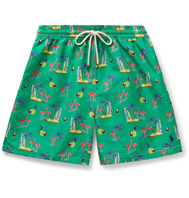 Photo: Polo Ralph Lauren - Traveler Mid-Length Printed Swim Shorts - Green