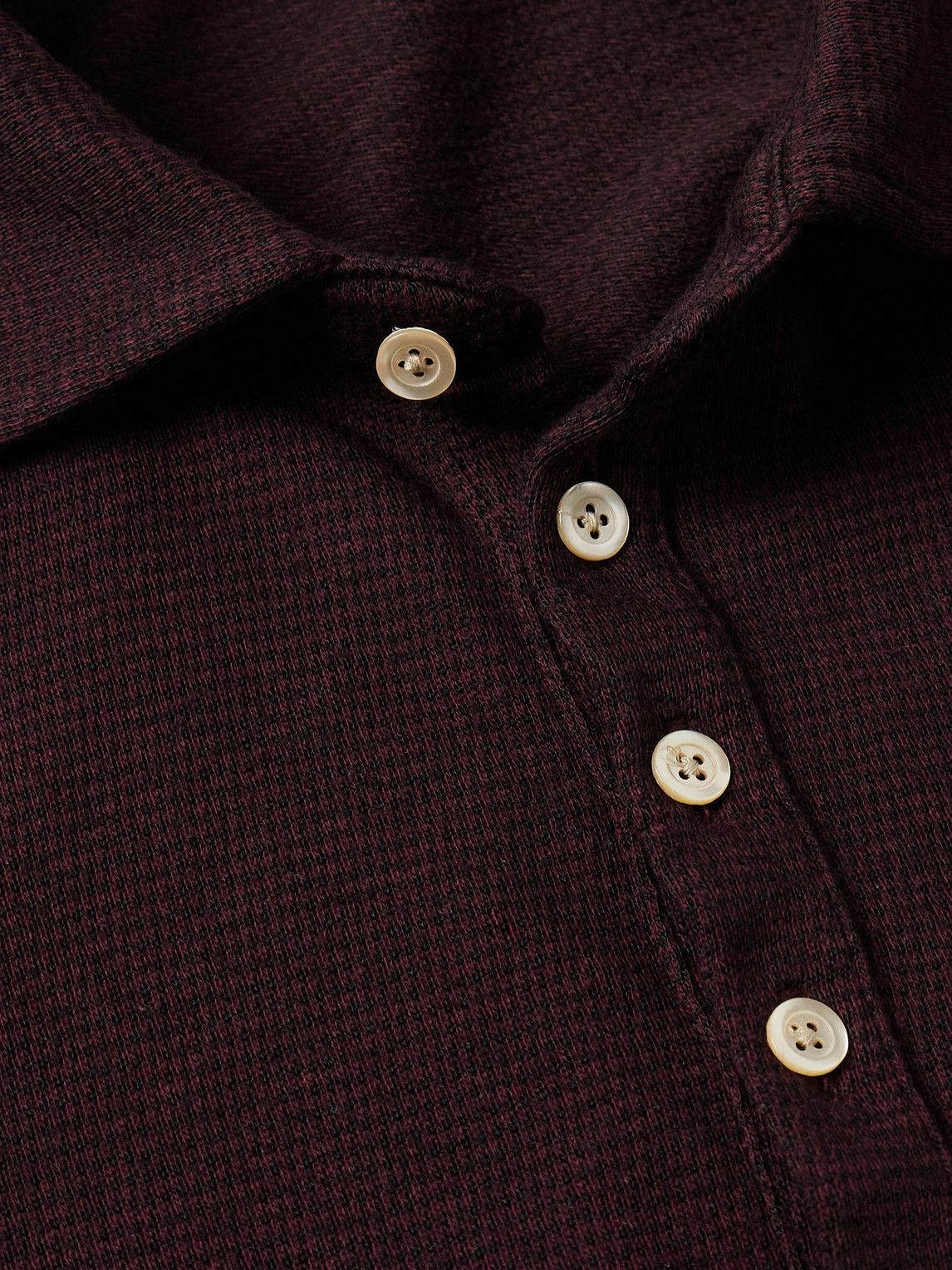 Massimo Alba - Cotton-Blend Polo Shirt - Burgundy