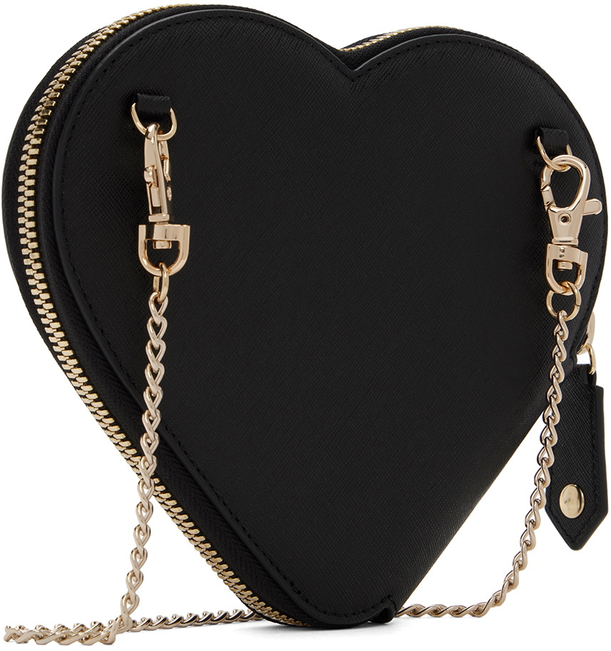 BLACK VIVIENNE WESTWOOD SAFFIANO LEATHER CROSSBODY BAG