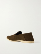 George Cleverley - Mayfair II Collapsible-Heel Suede Loafers - Brown