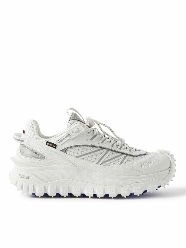 Photo: Moncler - Trailgrip GTX Leather-Trimmed Mesh and Canvas Sneakers - White