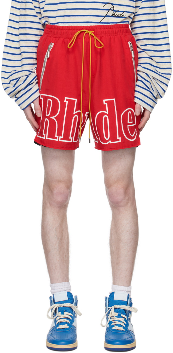 Rhude Red Printed Shorts Rhude