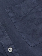 Mr P. - Garment-Dyed Linen Shirt - Blue
