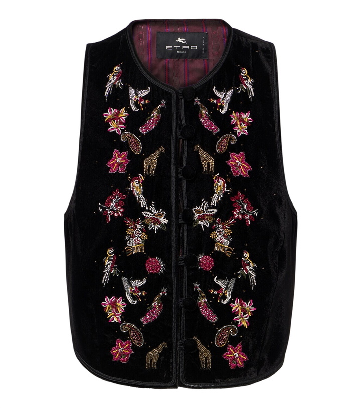 Photo: Etro Beaded velvet vest