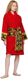 Versace Underwear Red 'I Heart Baroque' Robe