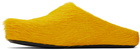 Marni Yellow Long Hair Calfskin Fussbett Slip-on Loafers