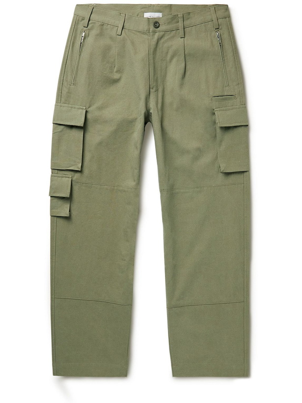 Photo: John Elliott - Straight-Leg Cotton-Canvas Cargo Trousers - Green