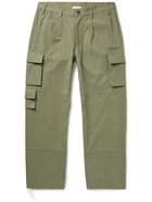 John Elliott - Straight-Leg Cotton-Canvas Cargo Trousers - Green