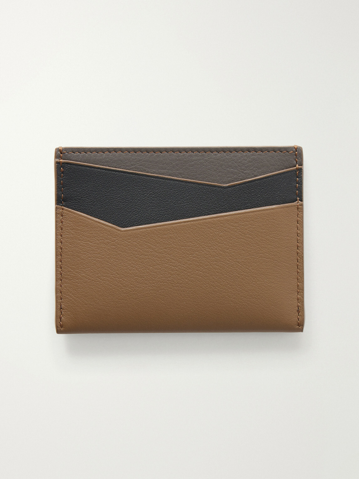LOEWE - Puzzle Edge Anagram-Embossed Leather Cardholder - Brown
