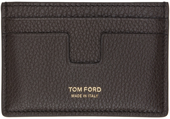 Photo: TOM FORD Brown Soft Leather Card Holder
