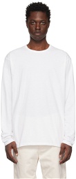Nanamica White Crewneck Long Sleeve T-Shirt