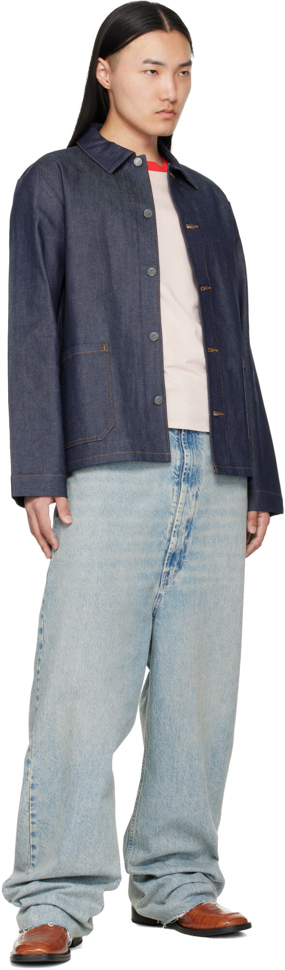 A.P.C. Indigo Kerlouan Logo Denim Jacket