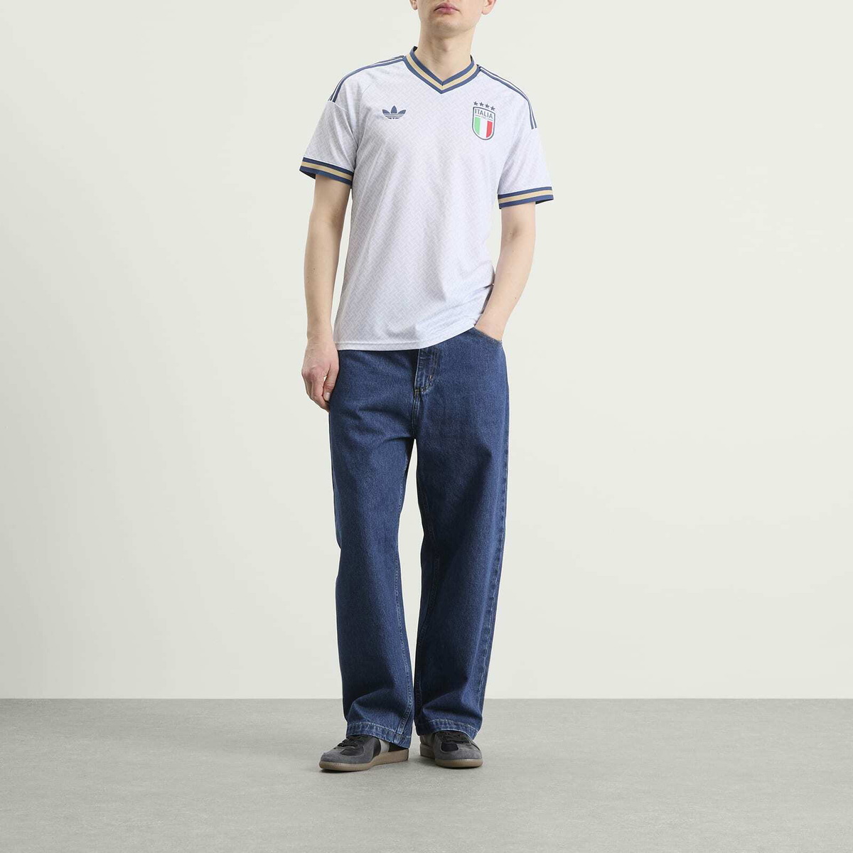 Adidas Men's Italy Away Third Jersey in Aero Blue