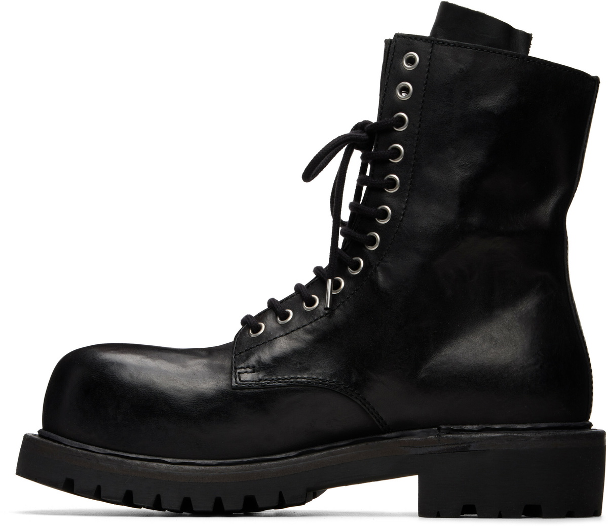 A DICIANNOVEVENTITRE Black Reverse Prisma Combat Boots