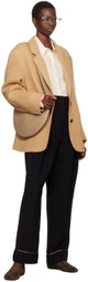 Recto Beige Handmade Single-Breasted Jacket
