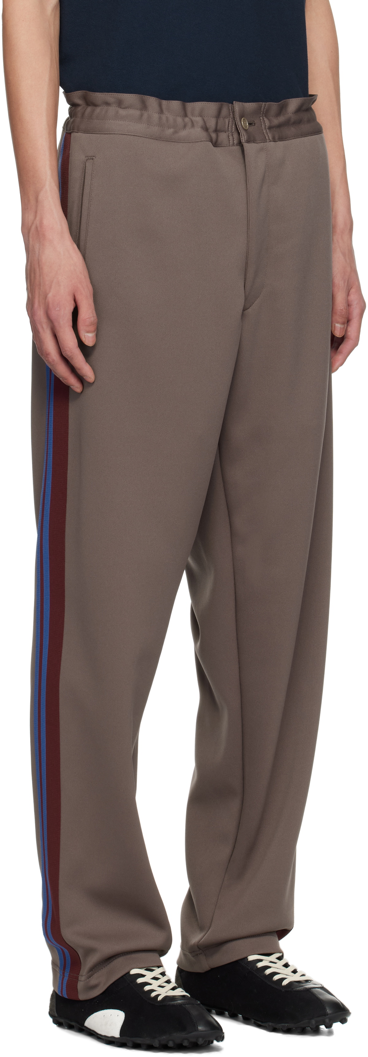 Comme des Garçons Homme Deux Brown Striped Track Pants