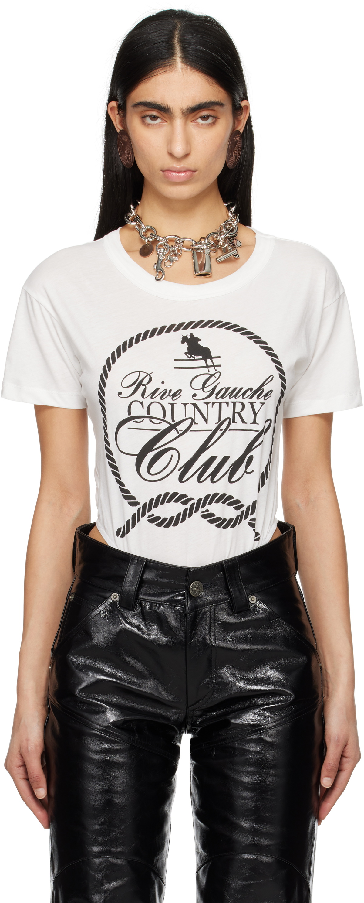 VAQUERA White 'Country Club' Bodysuit