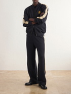 Aimé Leon Dore - Saint George Logo-Embroidered Striped Cotton Track Jacket - Black