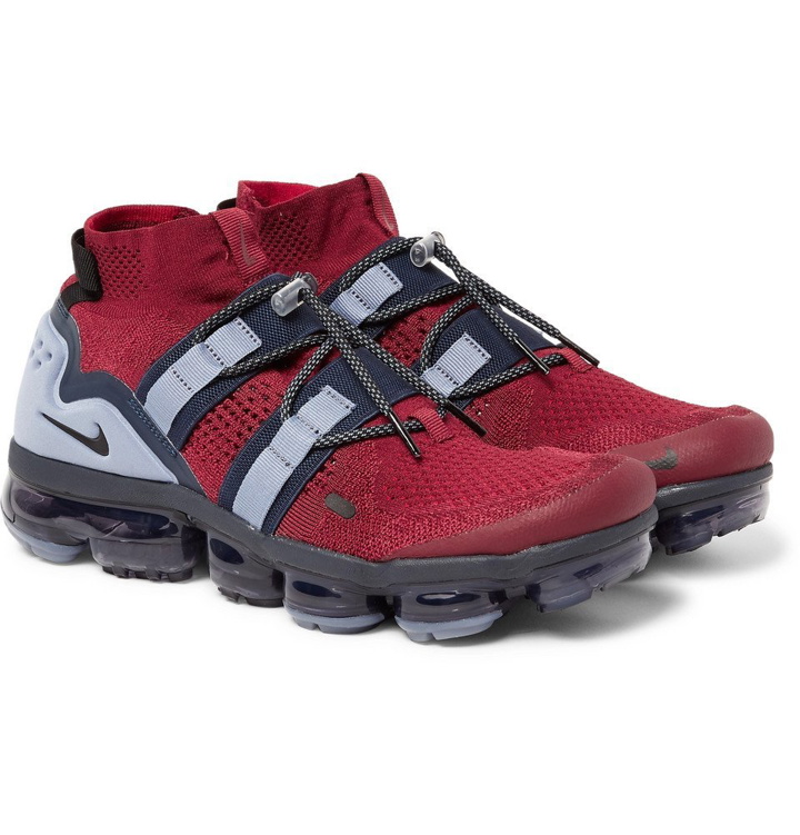 Photo: Nike - Air VaporMax Flyknit Utility Sneakers - Men - Burgundy