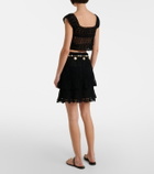 Anna Kosturova Florence cotton crochet miniskirt