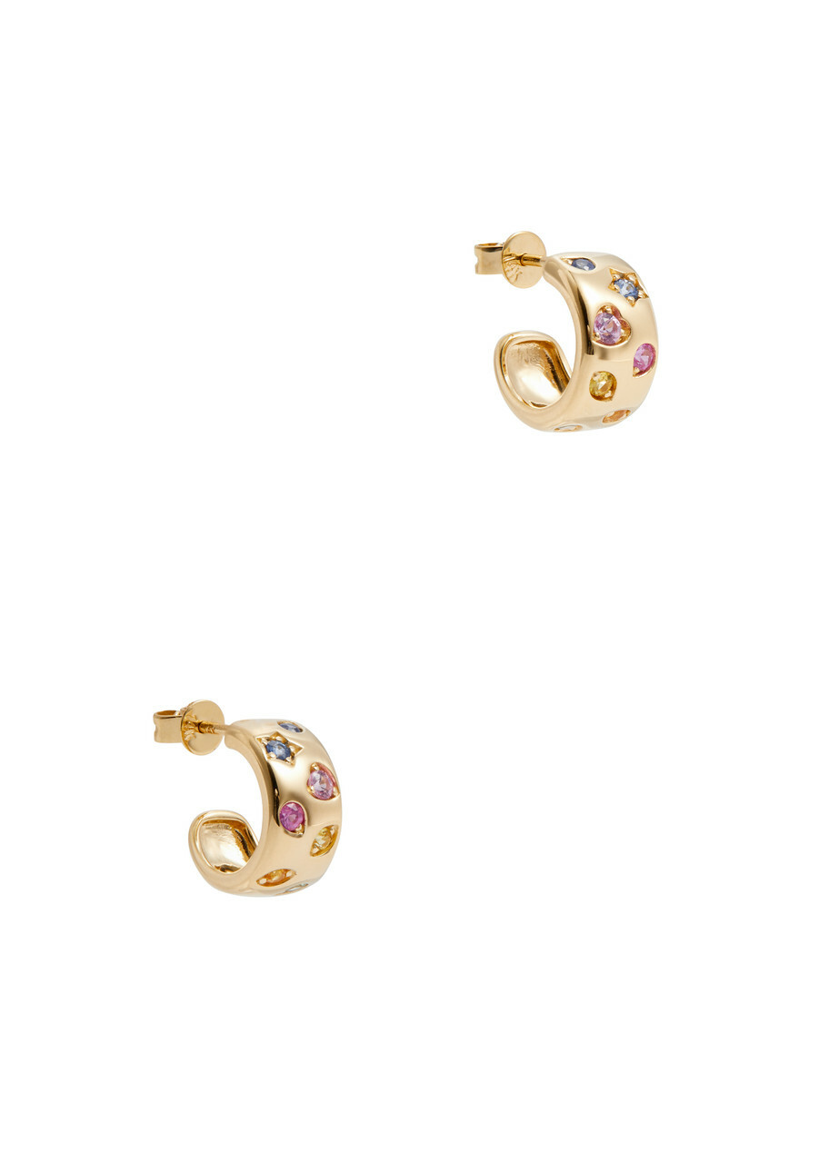 Roxanne First Rainbow 14kt Gold Hoop Earrings - Multicoloured 1 - One Size
