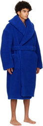 Casablanca Blue Belted Coat