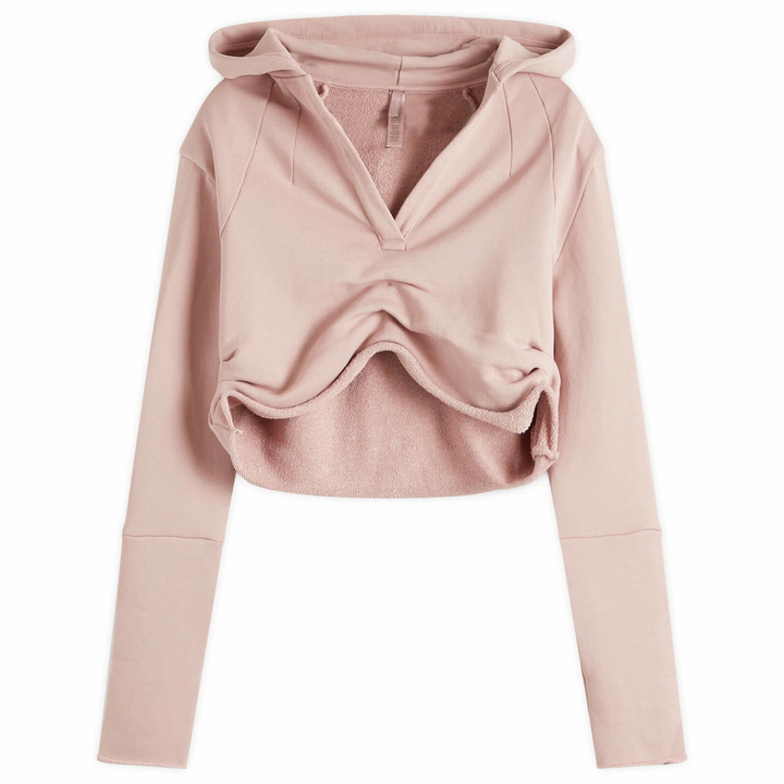 Photo: SKIMS Women's Shoulder Pad Cropped Hoodie in Fawn