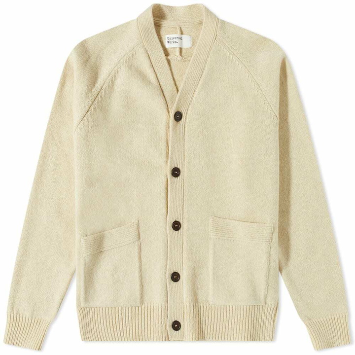 Photo: Universal Works Men's Vince Cardigan in Ecru