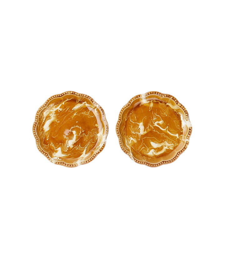 Photo: Cabana Marbled set of 2 ceramic dessert plates