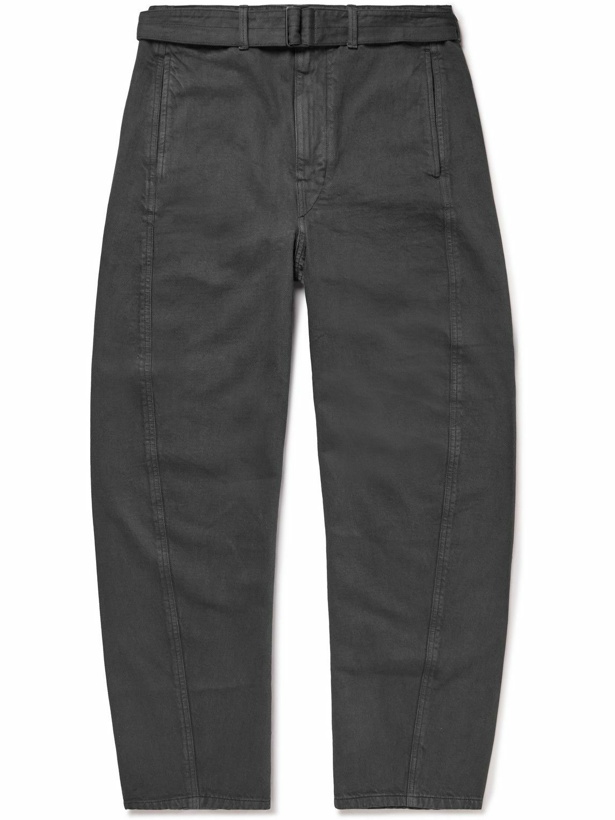Photo: Lemaire - Wide-Leg Belted Garment-Dyed Jeans - Gray