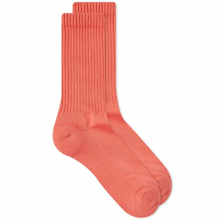 Photo: Colorful Standard Active Organic Sock in Bright Coral