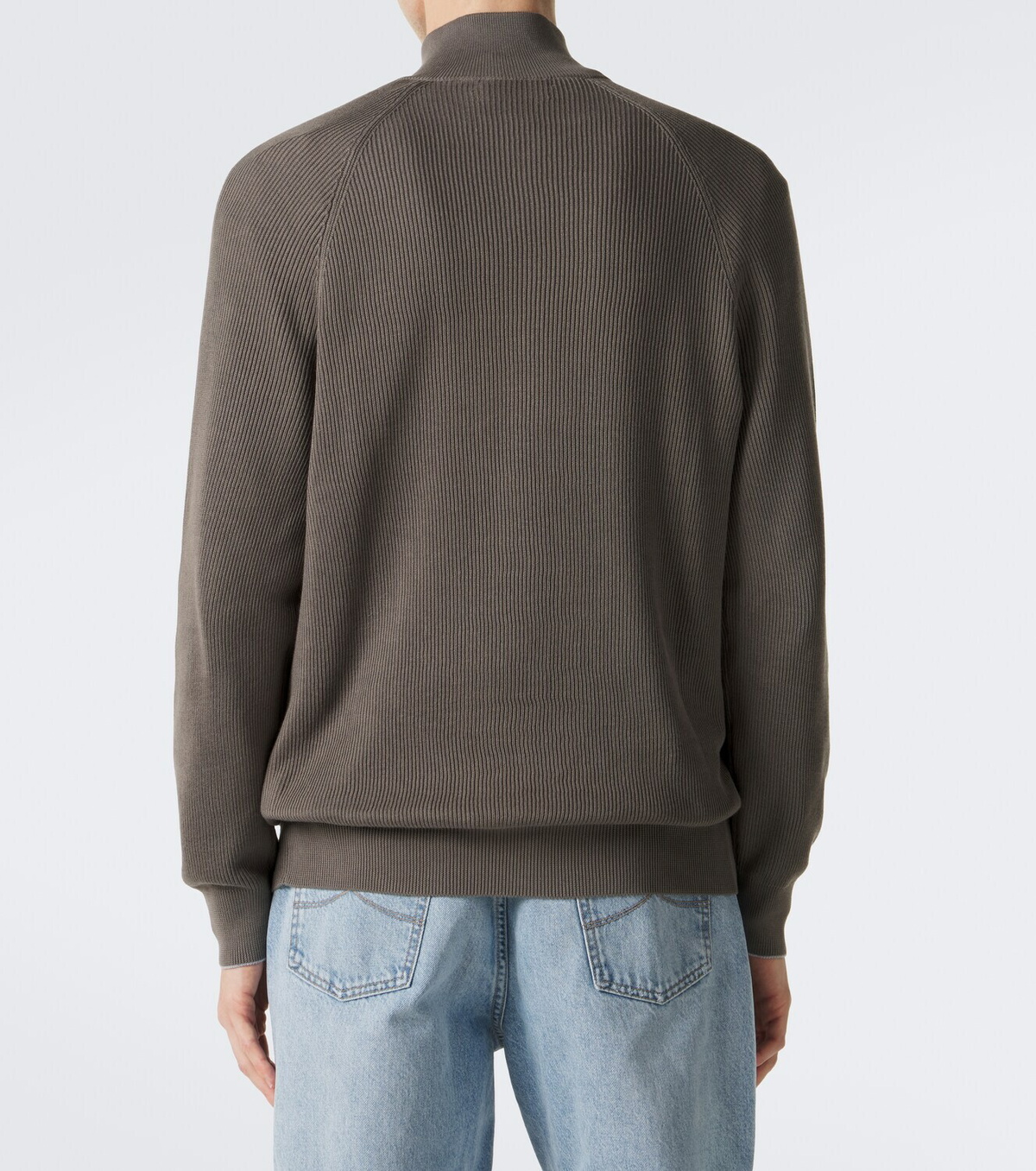 Brunello Cucinelli Ribbed-knit half-zip cotton sweater