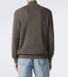 Brunello Cucinelli Ribbed-knit half-zip cotton sweater