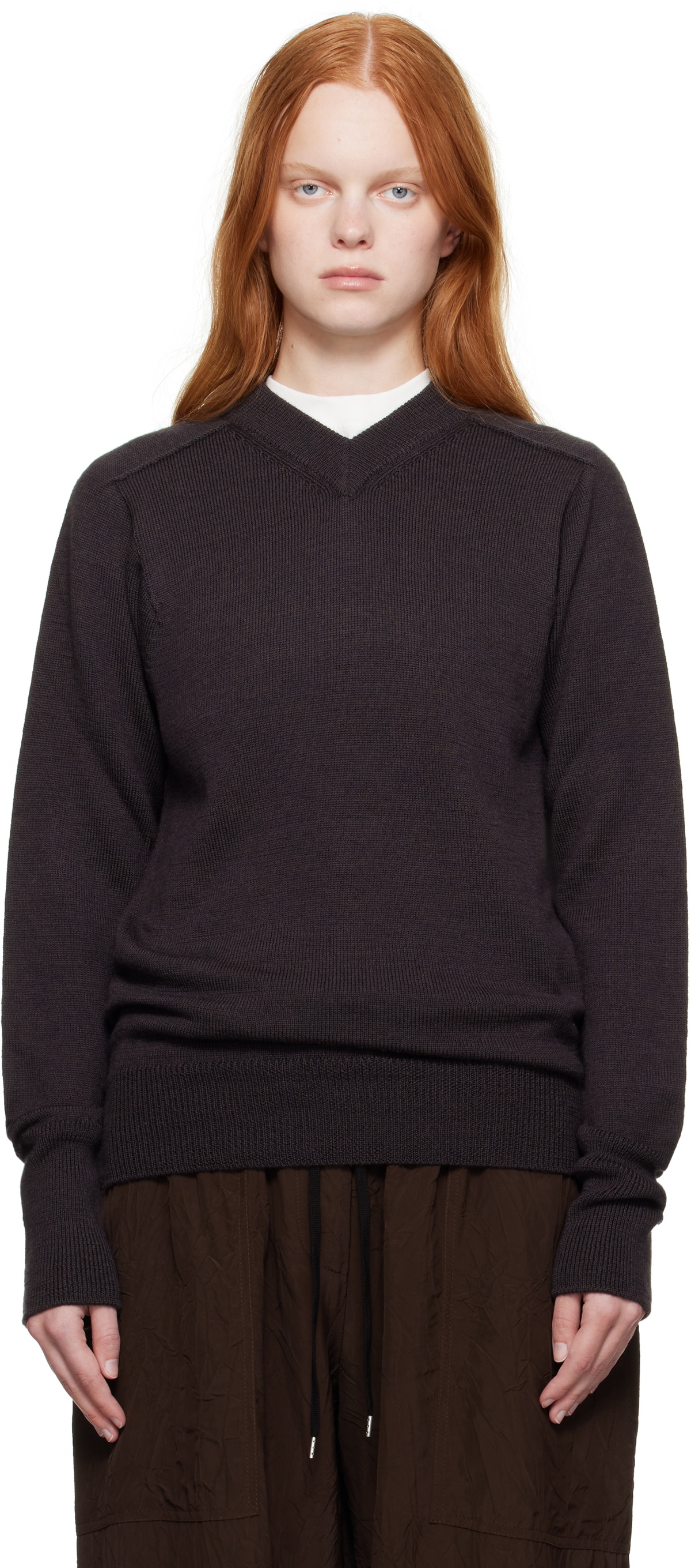 Studio Nicholson Brown Inverness Sweater