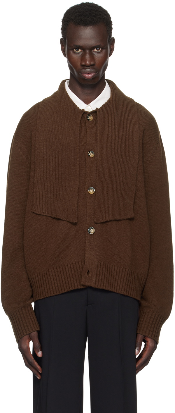 CMMN SWDN Orange & Beige Elmer Cardigan CMMN SWDN