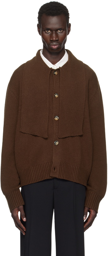 CMMN SWDN Brown and Off-White Mohair Xander Sweater CMMN SWDN
