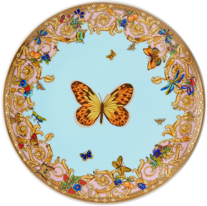 Photo: Versace Blue Rosenthal 'Le Jardin' Bread Plate, 17 cm