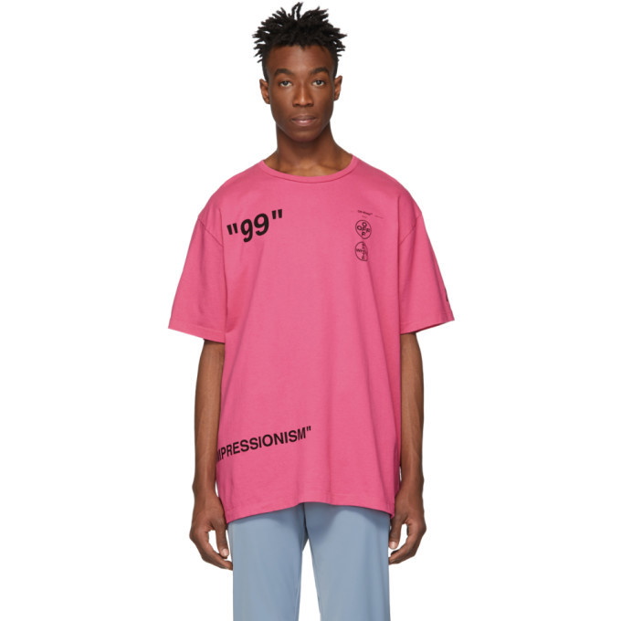 Photo: Off-White Pink Impressionism Boat T-Shirt