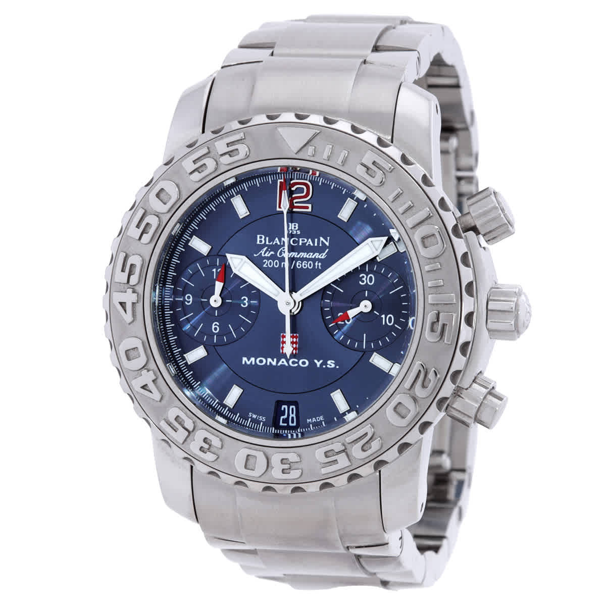 Blancpain Air Command Chronograph Automatic Blue Dial Ladies Watch 2485F-1140-M71