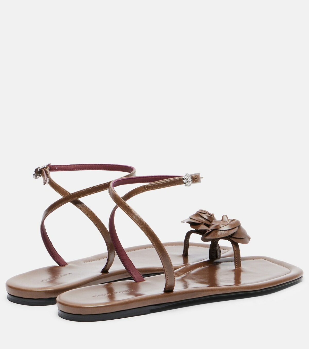 Magda Butrym Floral-appliqué leather sandals