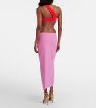 Roberto Cavalli Cutout one-shoulder midi dress
