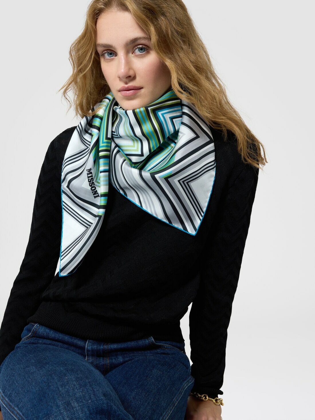 Missoni - Pure silk scarf, Women, Multicoloured