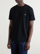 Valentino Garavani - Logo-Embroidered Cotton-Jersey T-Shirt - Black