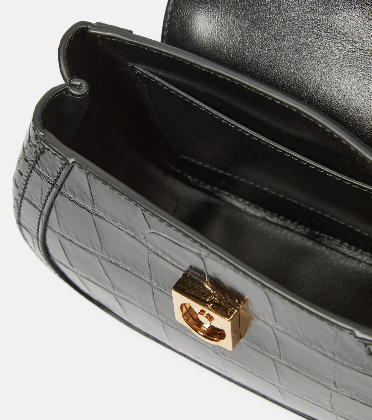Greca Goddess Mini leather tote bag in black - Versace