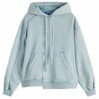 A-COLD-WALL* Men's Oblique Hoodie in Grey-Green Tourmaline