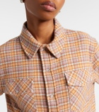 God's True Cashmere Midnight Rose plaid cashmere shirt