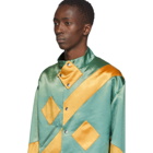 Kiko Kostadinov Green and Yellow Ansel Racing Jacket