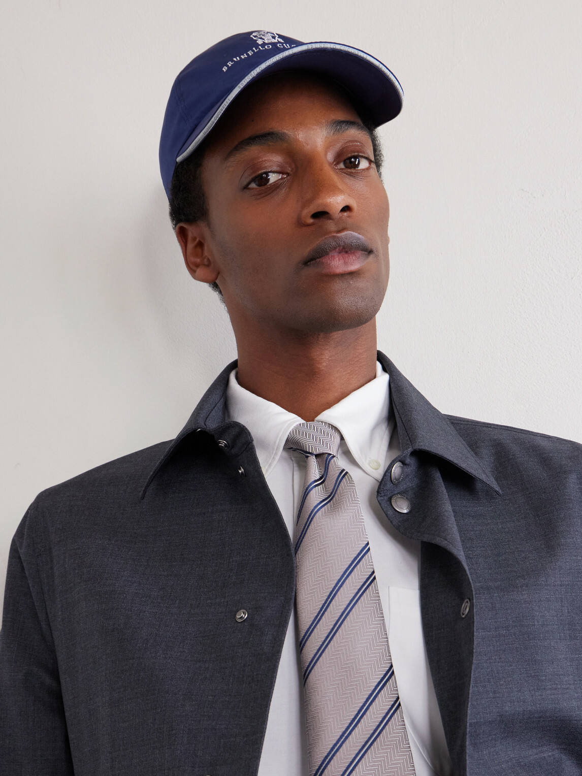 Brunello Cucinelli - Logo-Embroidered Shell Cap - Blue